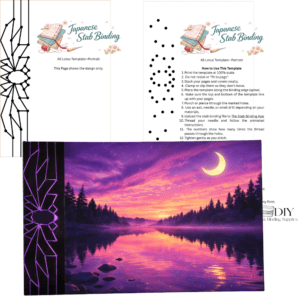 Lotus Stab Binding Sewing Template